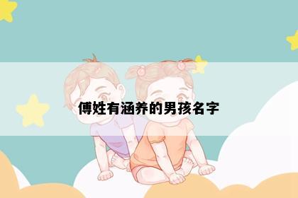 傅姓有涵养的男孩名字